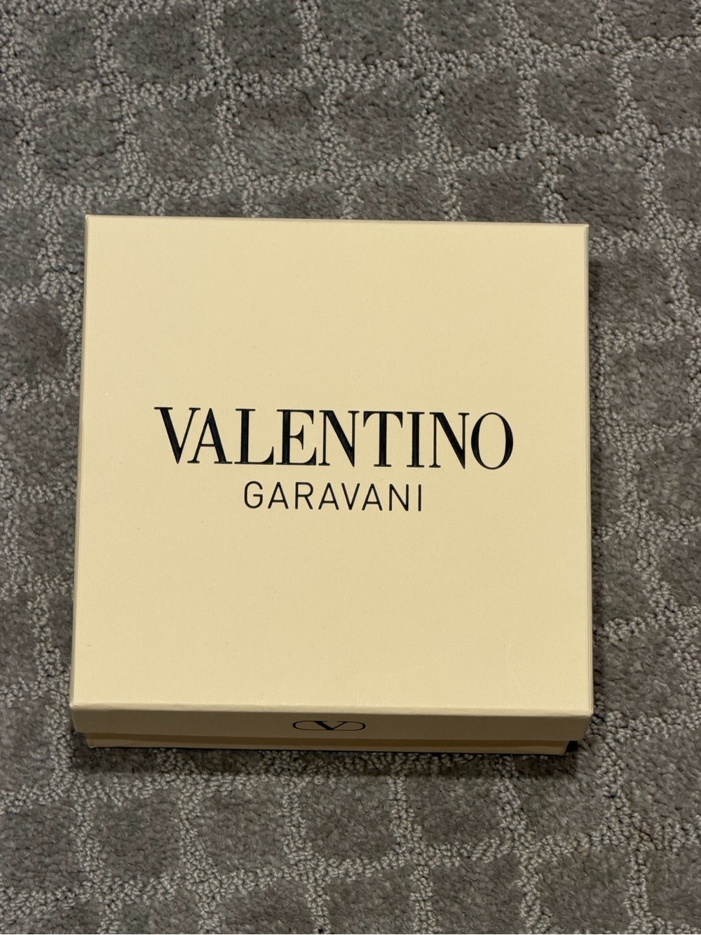 Valentino Garavani Cream Belt Box with Black Logo